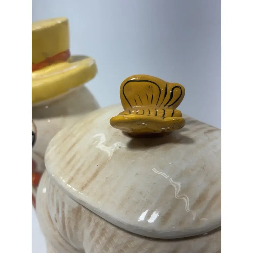 Vintage Anthropomorphic Worm Caterpillar Cookie Jar Ceramic Kitsch Japan Style